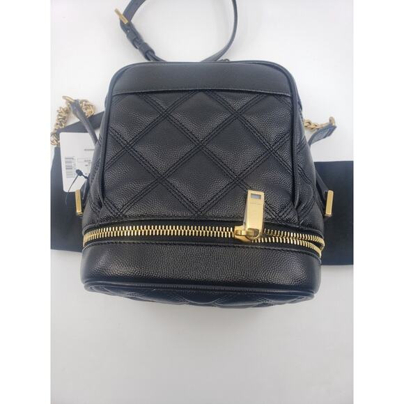SAINT LAURENT 80's Vanity YSL Crossbody Bag in Quilted Grained Leather $1750 - Picture 4 of 11